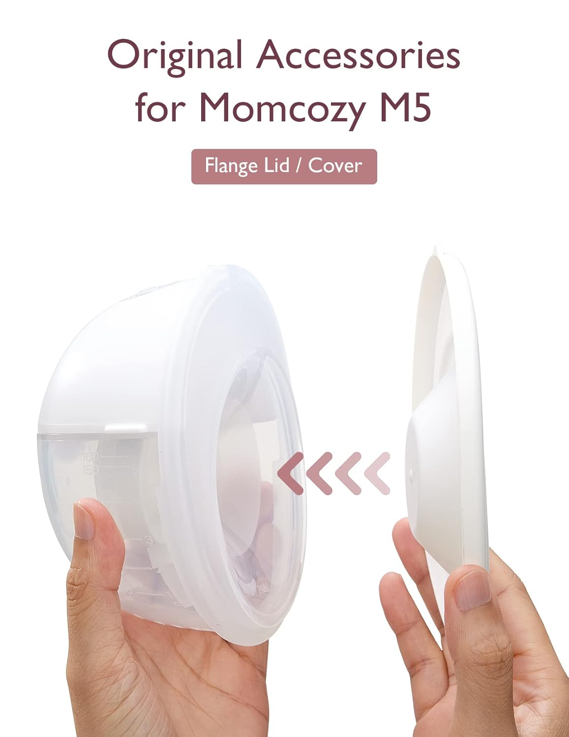 Momcozy Flange Lid Only Compatible with Momcozy M5 NOT for Others. Dust-Proof Flange Cover Original M5 Breast Pump Replacement Accessories, 1 Pack