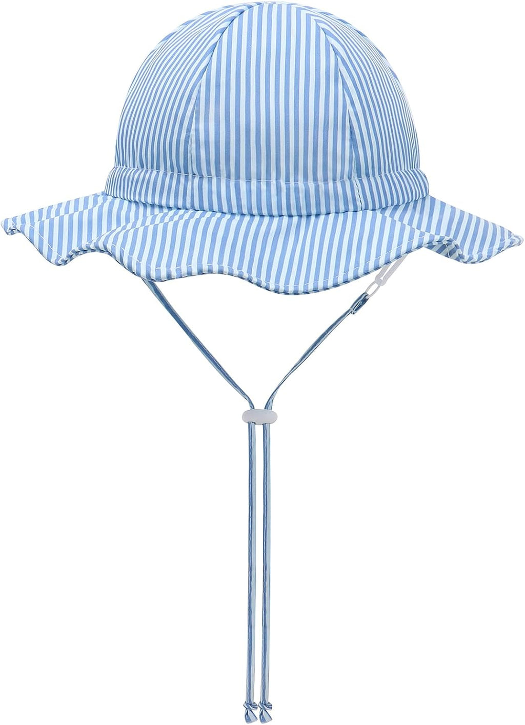 UPF 50+ Baby Bucket Hat - Wide Brim Sun Protection Beach Cap for Girls - Cute & Adjustable Toddler Hat