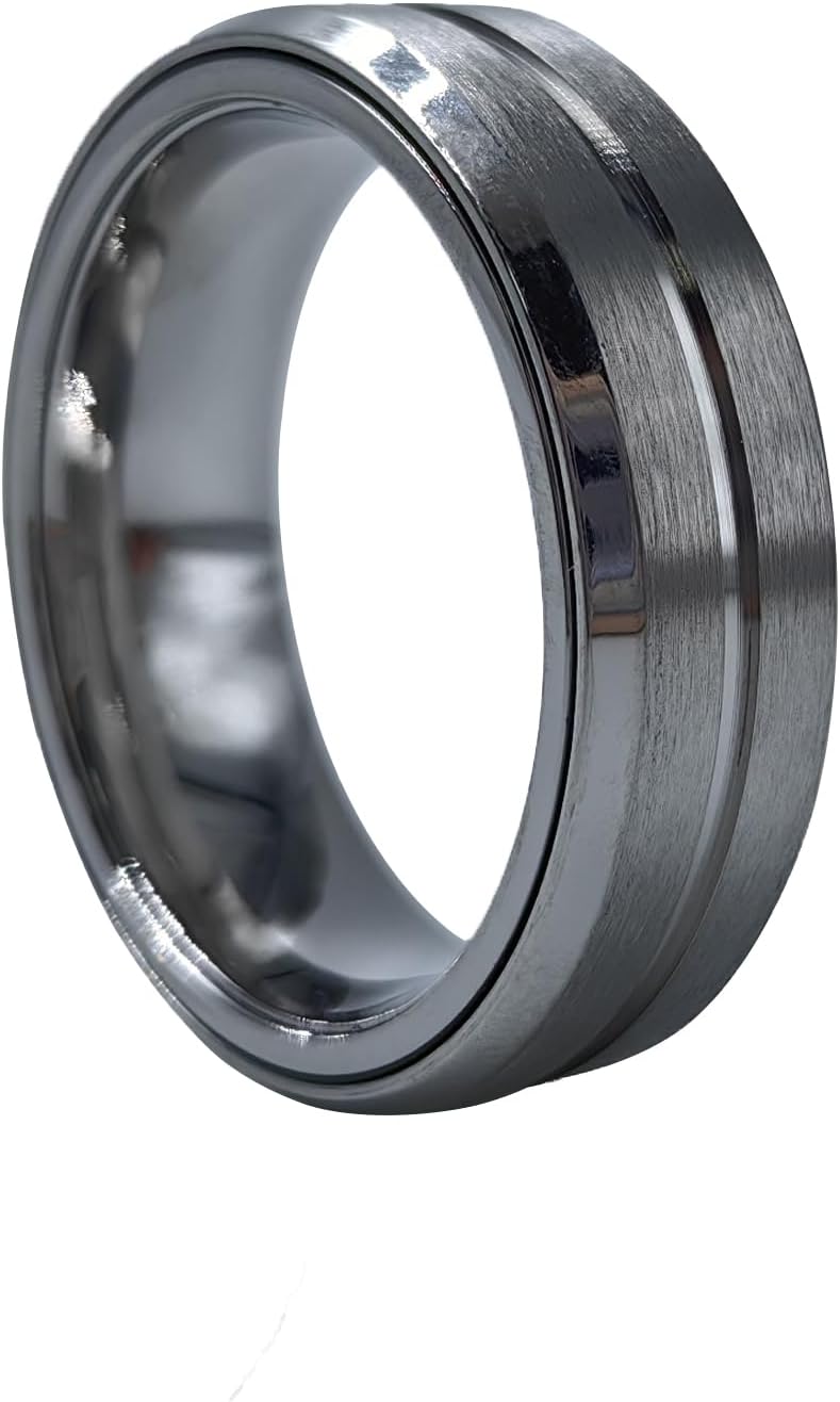 EDC Fidget Slider Fidget Toy Adult Stress Relief Metal Ratchet Ring Jewelry ADHD Recreational Fidget Toy Tactile Coin (Silvery, 10)