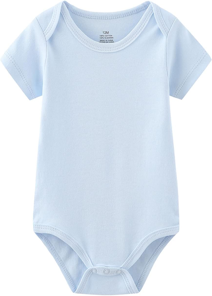 Baby Bodysuit Short Sleeve one-Piece Newborn Baby Clothes for Baby Boy and Girls