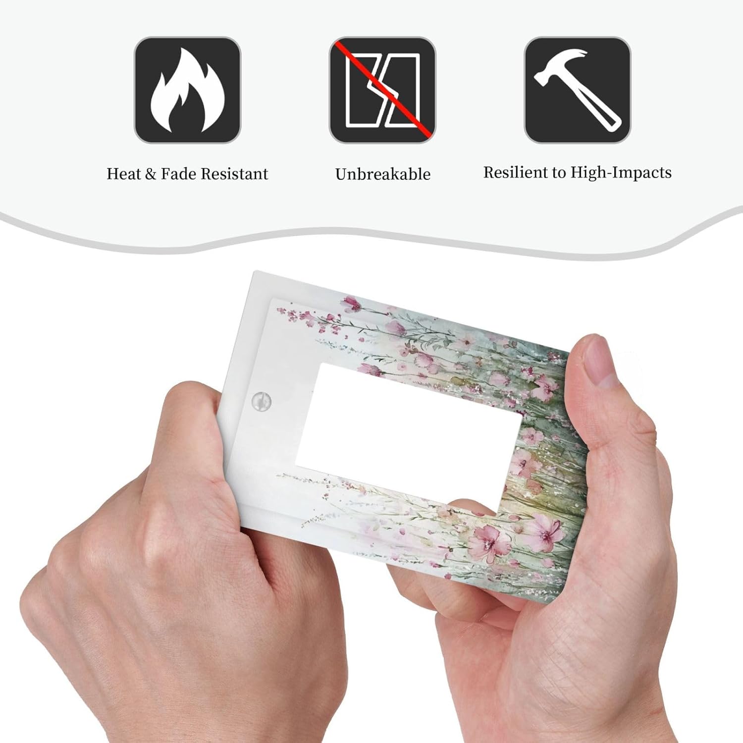 Decorative Outlet Covers Wildflower Botanical Watercolor Floral 1 Gang Single Rocker Light Switch Cover Plate Wall Plates Gfci Faceplate For Bed Room Living Room Decor