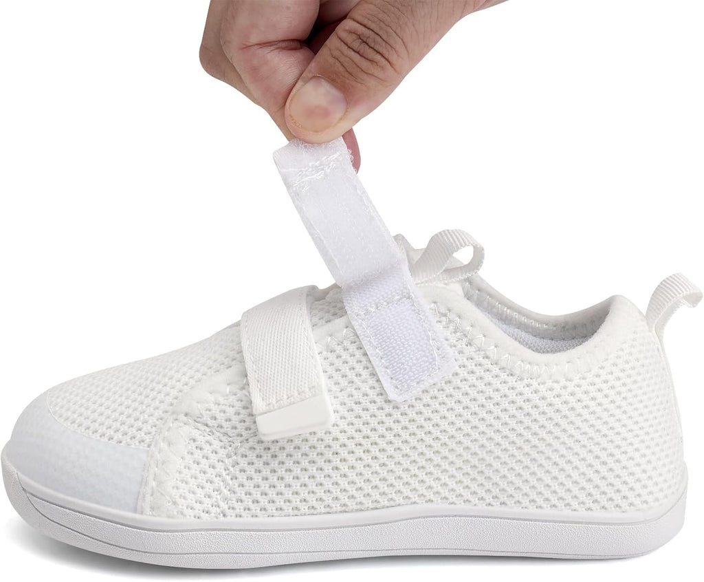 WateLves Toddler Little Kids Wide Barefoot Shoes The First Walking Shoes Girls Boys Breathable Zero Drop Minimalist Sneakers with Wide Toe Box Natural to Grow