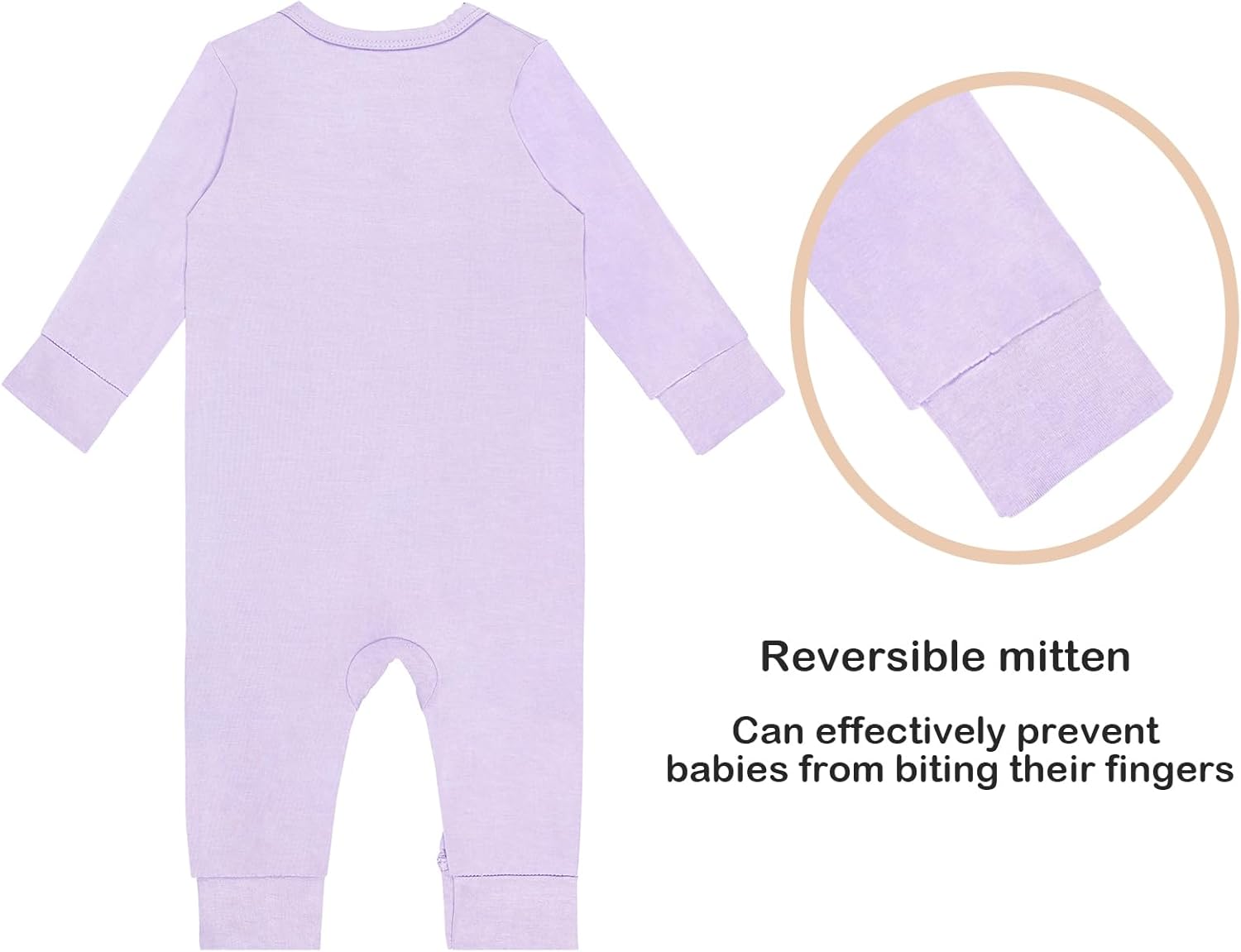 GUISBY Rayon Baby Pajamas, Long Sleeve with Snap Closure Pajamas Sleepers