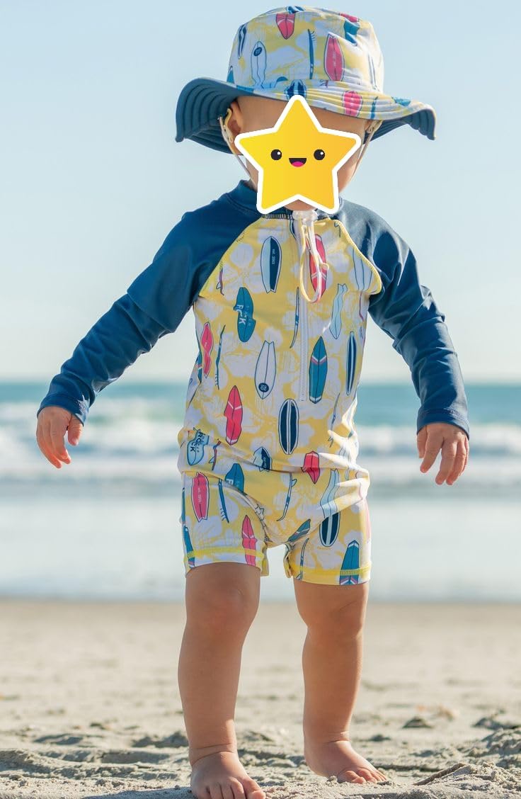 Hnyenmcko Baby/Toddler Boy Rash Guard Swimsuit Long Sleeve One Piece Zipper Swimwear Sunsuit Infant Bathing Suit Beachwear
