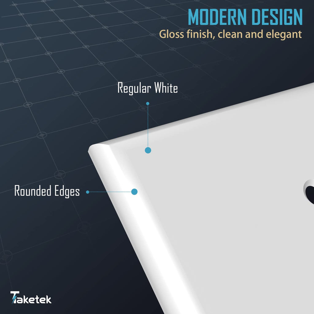 Toggle Light Switch Covers, Electric Light Switch Plates, Single Switch Plate Covers, Electrical Lightswitch cover plate, Wall Plates for Light Switches, Standard Size 1 Gang, White, 10 Pack