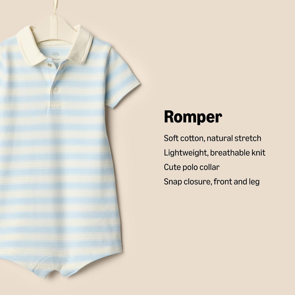 Amazon Essentials baby-boys Short Sleeve Romper