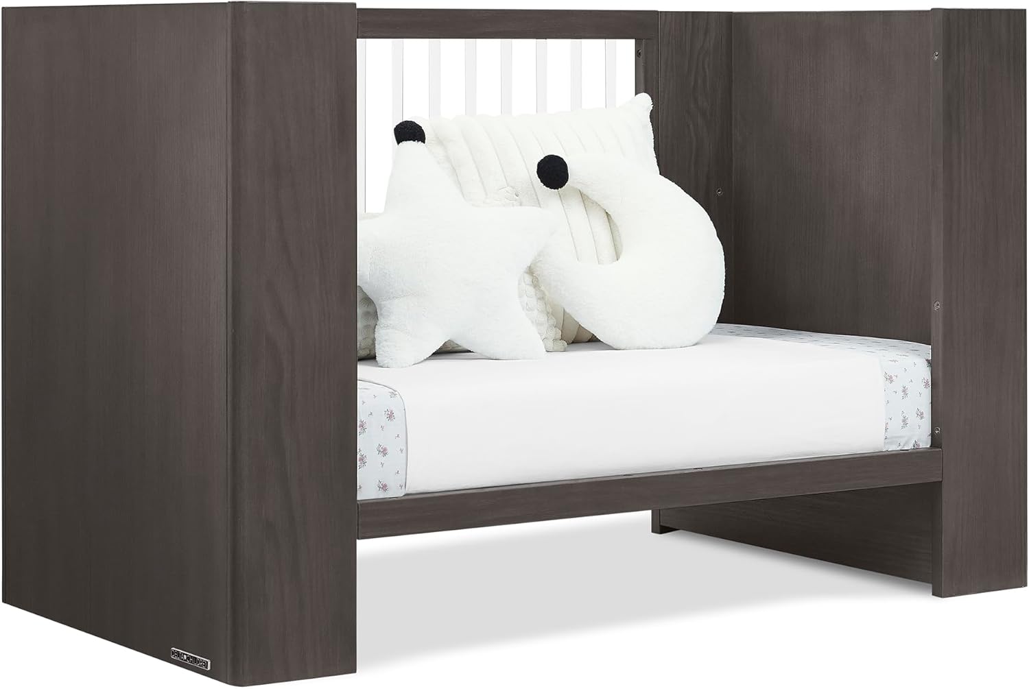 Delta Children Aerin 4-in-1 Convertible Crib - Greenguard Gold Certified, Rustic Grey