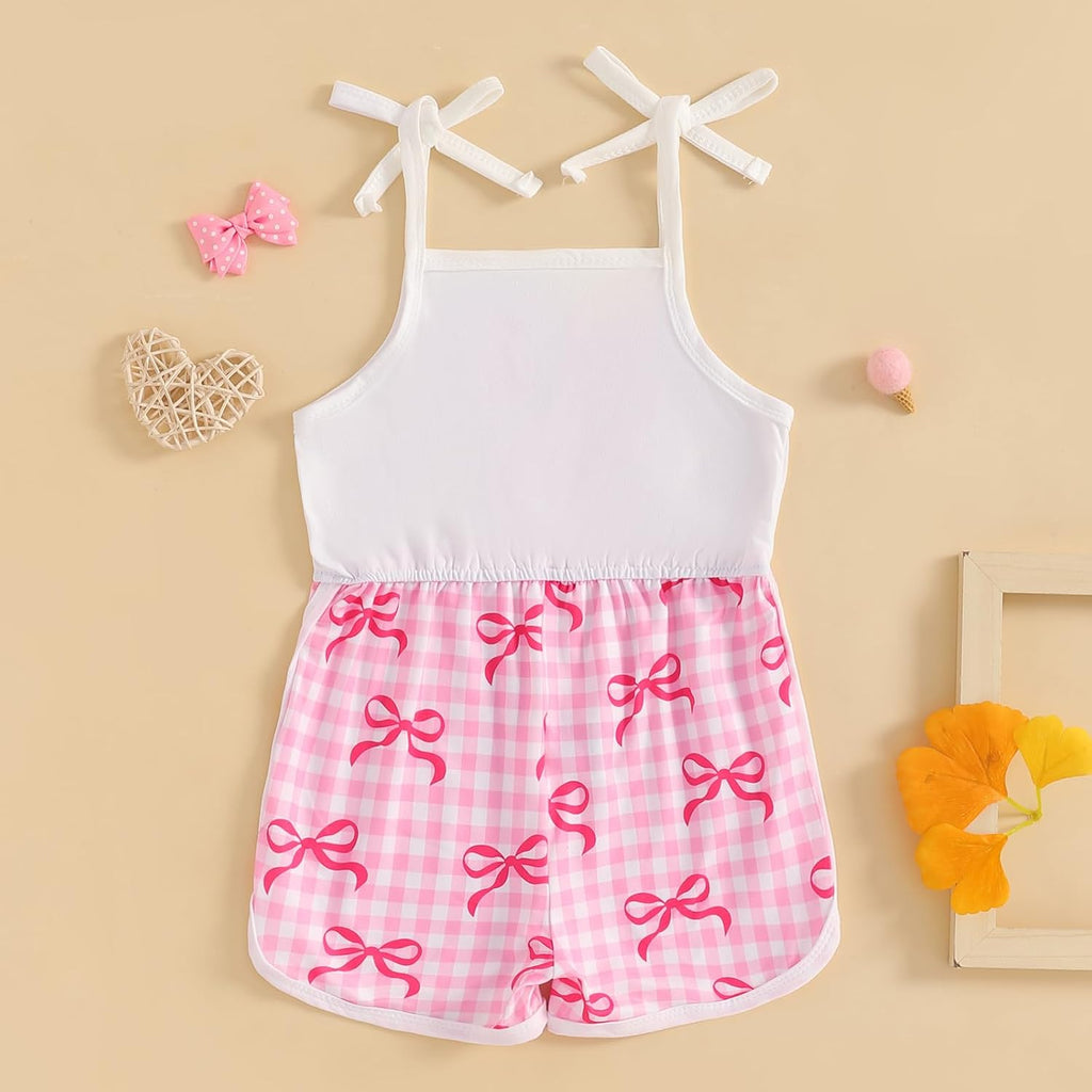WZTYYDS Toddler Baby Girl Summer Clothes Floral Romper Tie-Up Strap Halter Jumpsuit Infant Summer Sling Playsuit 6M-3T