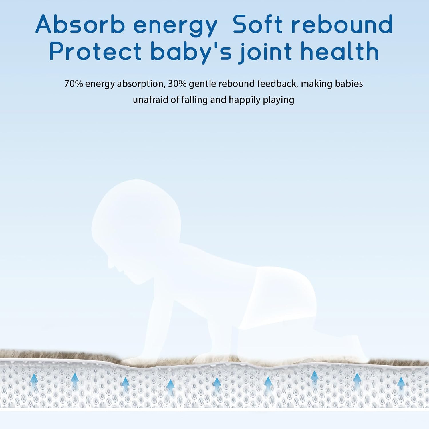 Baby Play Mat for Floor Tummy Time Mat Nursery Rug Muscle Mat Area Rug Playroom Rug Tatami Mat 6'7"x4'11" Memory Foam 1.3" Thick Crawling Mat For Babies,Toddlers, Infants, Kids,Floor Mat(Brown)