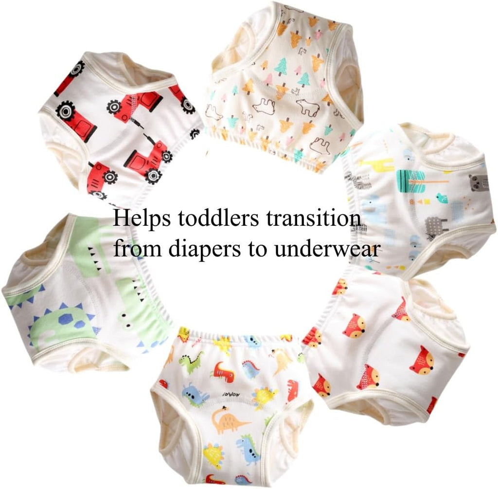 Baby Training Underpants,Soft Cotton Absorbent Potty Training Underwear For Baby Boys And Girls 6 Pack