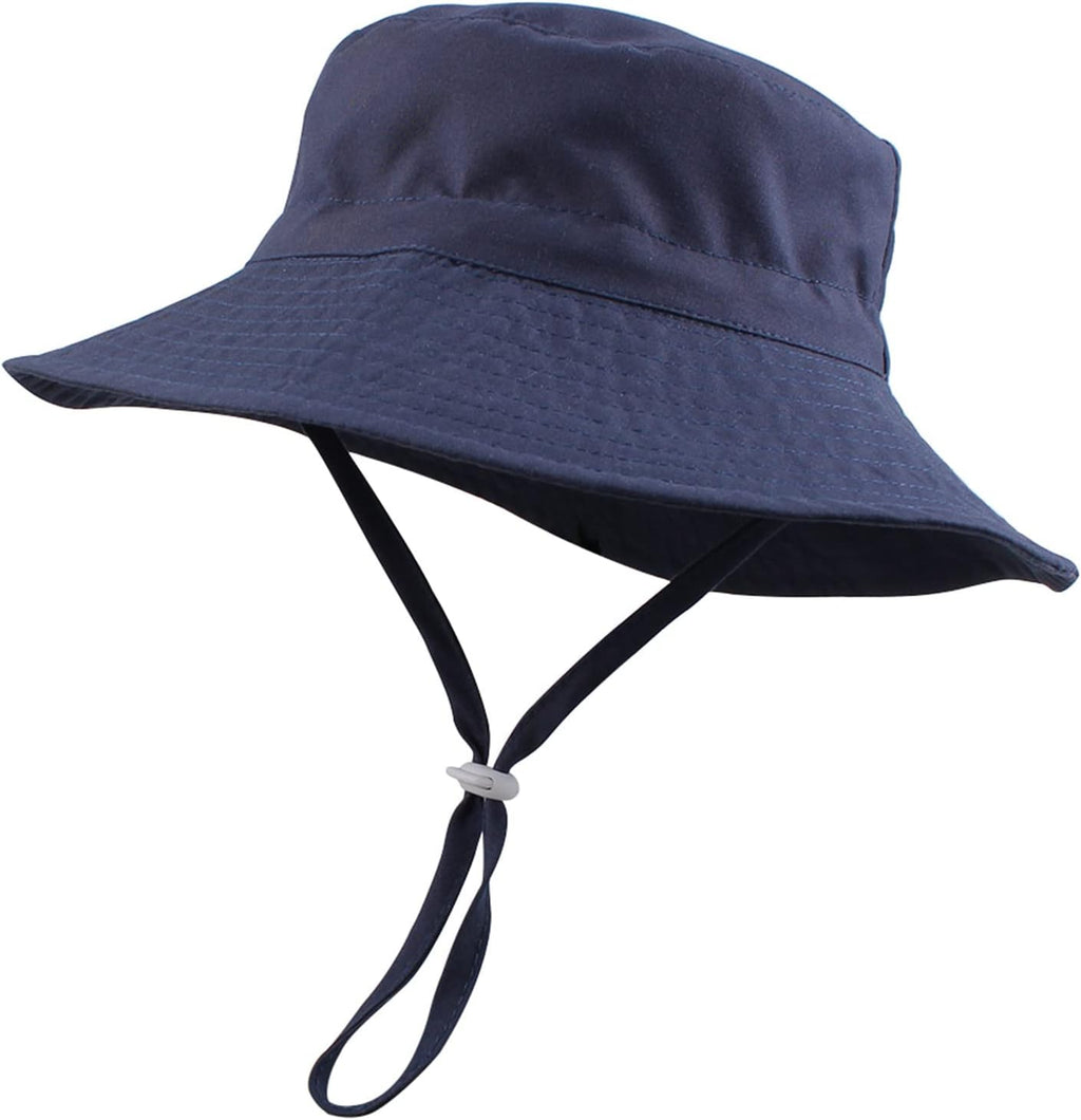 Peecabe Summer Baby Sun Hat for Boys Girls UPF 50+ Wide Brim Toddle Bucket Hat Adjustable Baby Beach Cap 0-8 Years