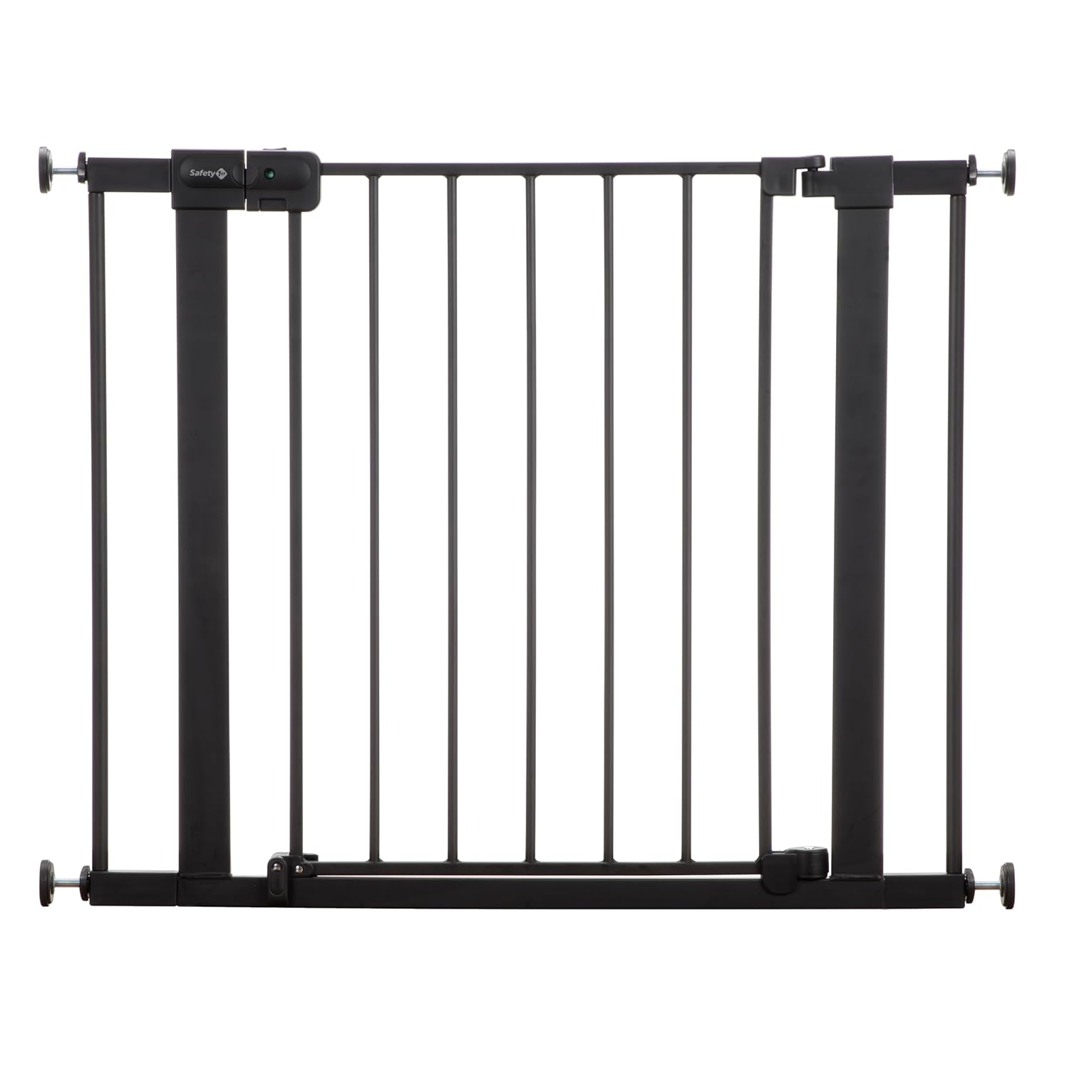 Safety 1st Easy Install Baby Gate for Doorways, Auto-Close Pressure-Mounted Magnetic Latch, Indoor Dog Gates, No Drilling, Fits 29"-38", Black