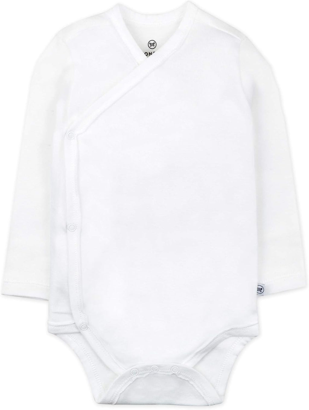 HonestBaby unisex-baby 3-pack Long Sleeve Side-snap Kimono Bodysuits Organic Cotton for Infant Baby Boys, Girls, Unisex