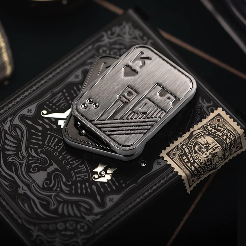 STONESTAR Fidget Toys Pack - Magnetic Metal Fidget Slider Haptic Coin Collection, EDC Fidget Toy for Adults, Helps Relieve ADHD/Anxiety/Stress (Silver)