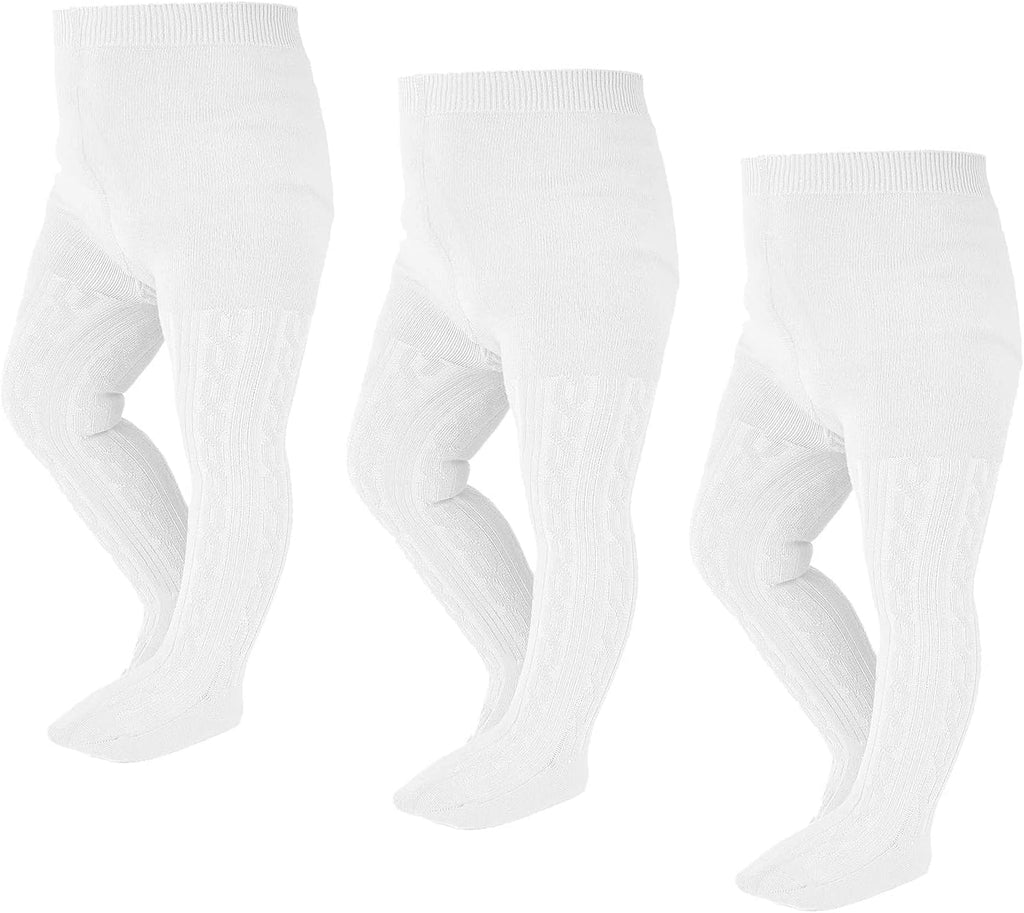 EPEIUS Baby Girl Tights Thick Cable Knit Leggings Stockings Cotton Pantyhose for Newborn Infant Toddler 3/4/5/6 Pack
