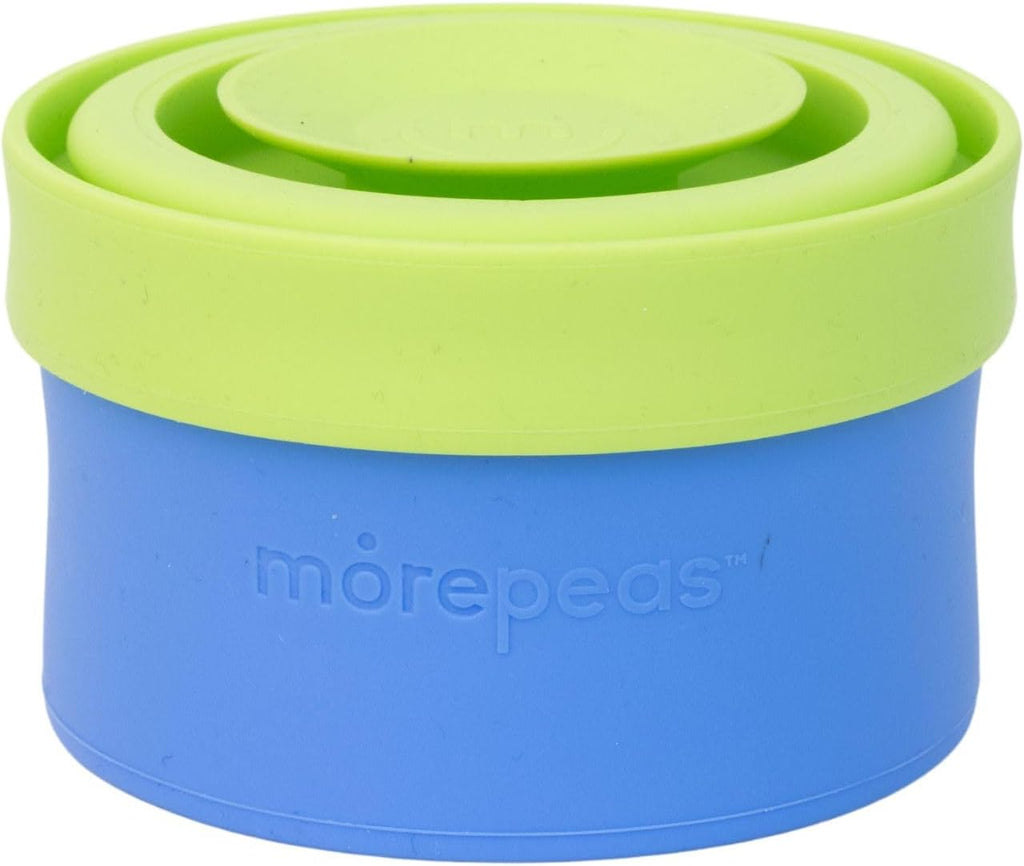 morepeas The Everything Snack Bowl - All-in-One Baby, Toddler & Kid Food Container - Travel Essential with Spill Proof Lid & Suction Base - Blueberry