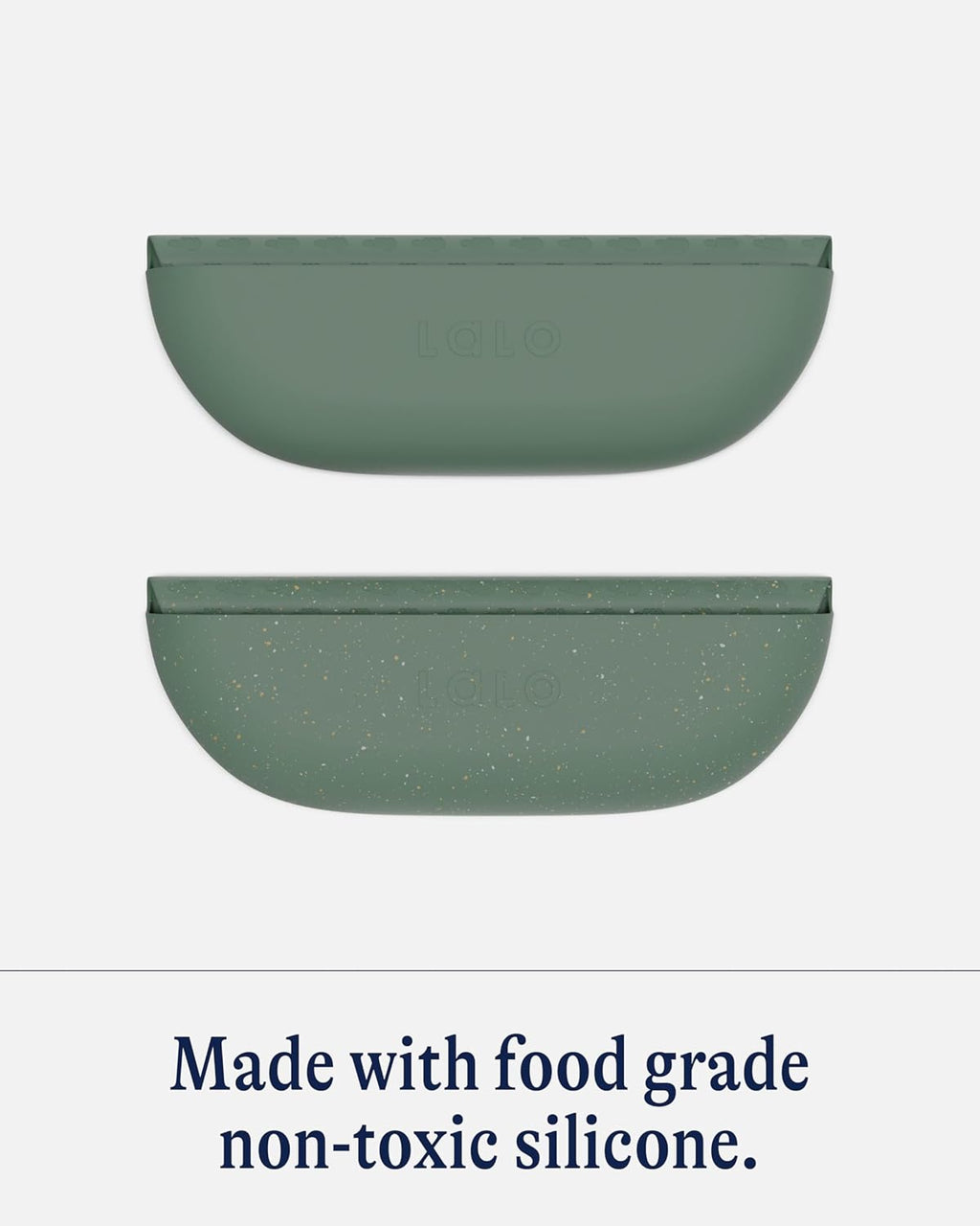 Lalo The Bib - Waterproof, Non-Toxic Silicone Baby Bib with Adjustable Neck Band & Silicone Food Pouch Catcher, Set of 2