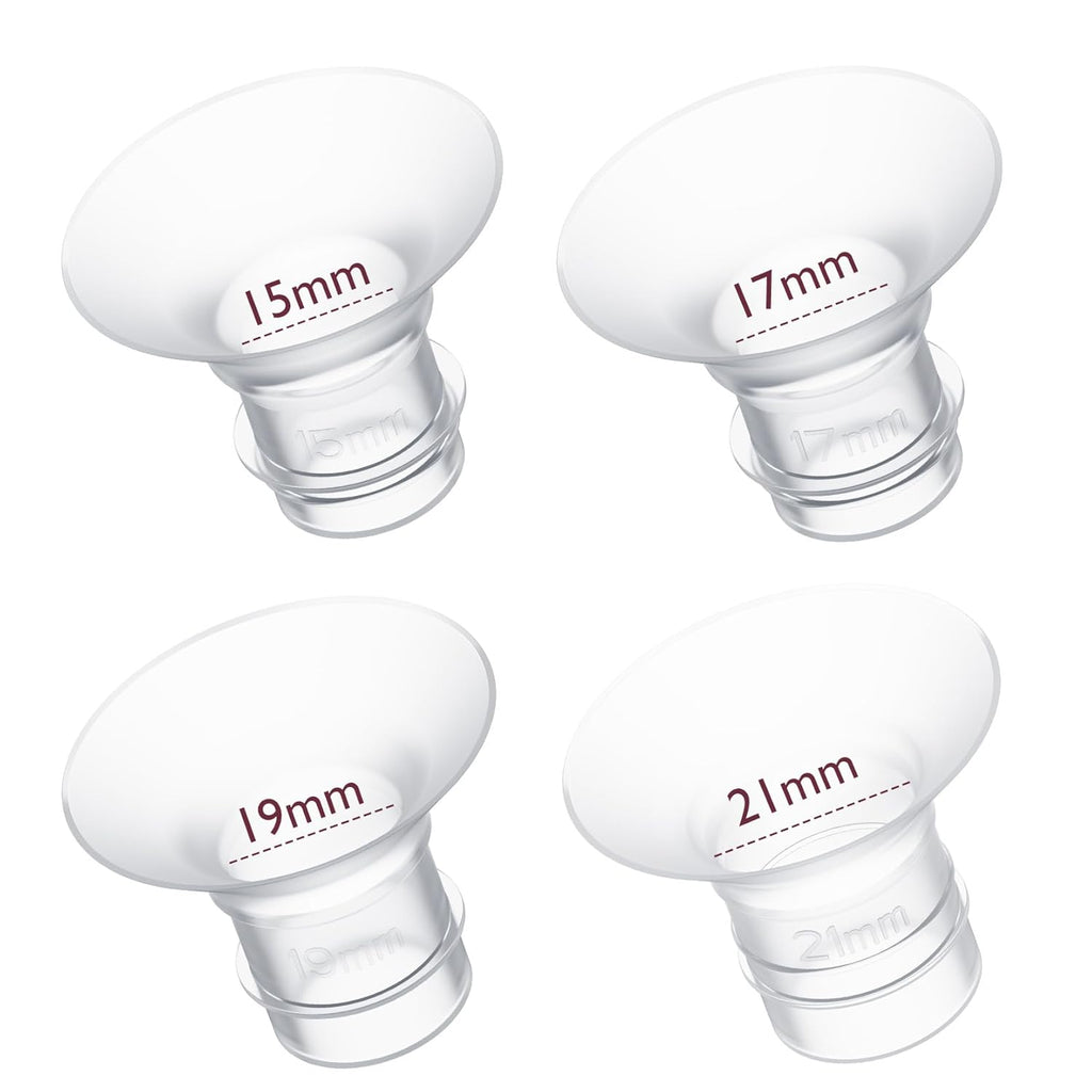 Momcozy Flange Insert 15/17/19/21mm Compatible with 24mm Flange/Shield of Most Pumps, Insert for Breast Pump Replacement Accessories, 4PCS