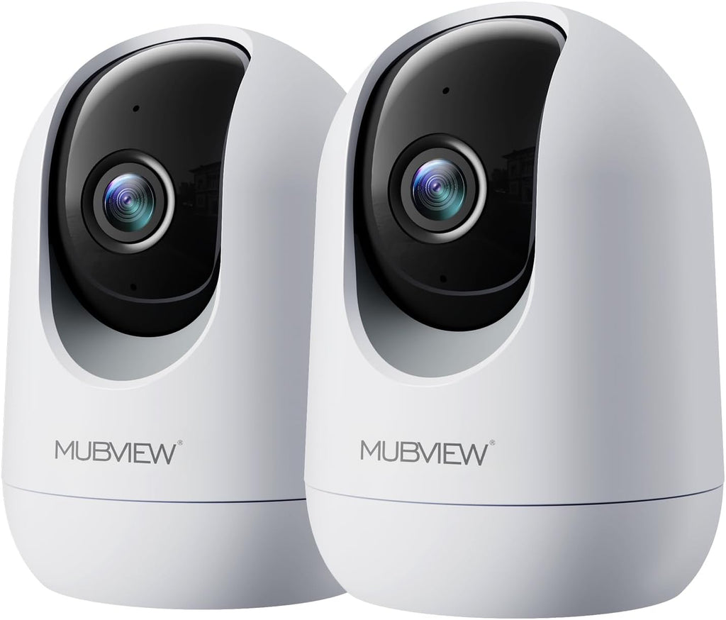 MUBVIEW Cameras for Home Security, 2.4/5GHz WiFi 2K Indoor Wired Se2.curity Baby/Pet Camera with Phone App, Night Vision, 24/7 Record, 2-Way Audio, Motion Tracking, Cloud Storage