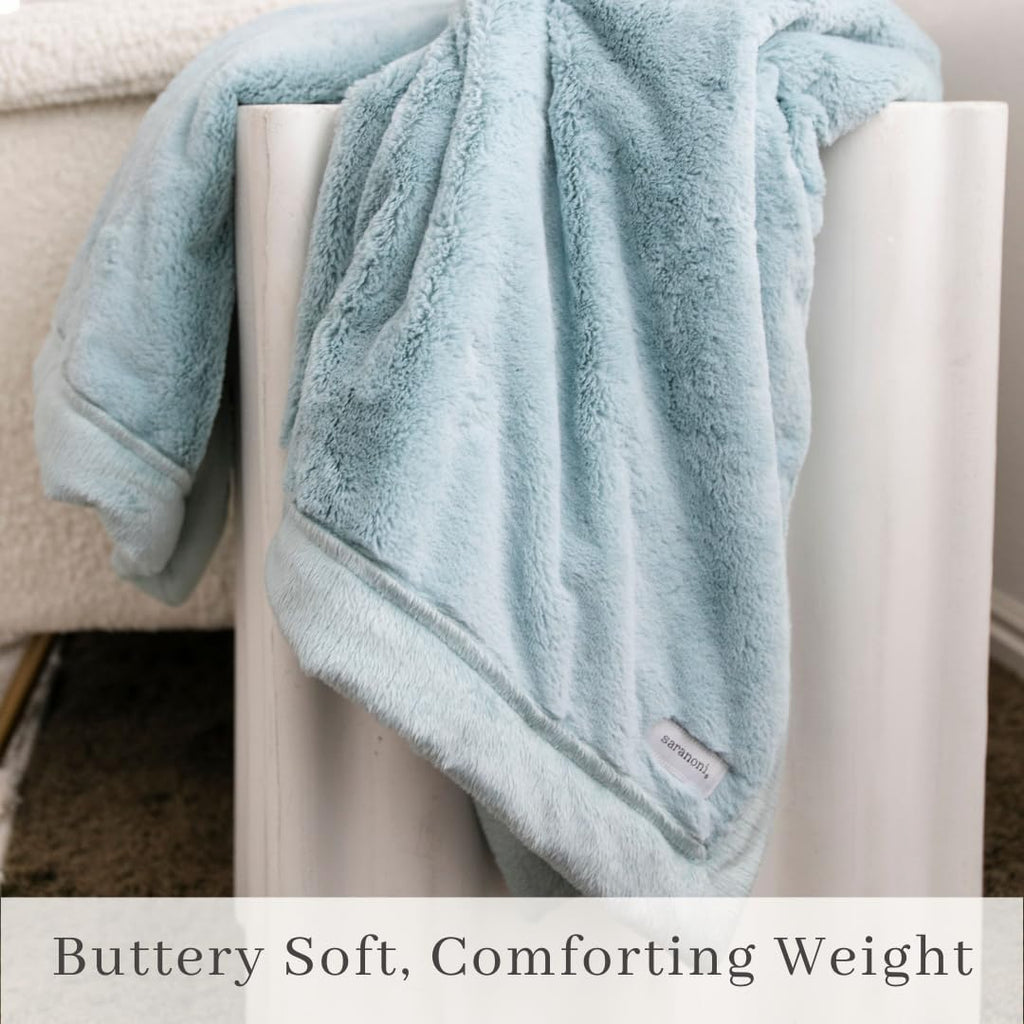 SARANONI Receiving Blankets for Babies Super Soft Boutique Quality Lush Luxury (Dew, Receiving 40" x 30”)