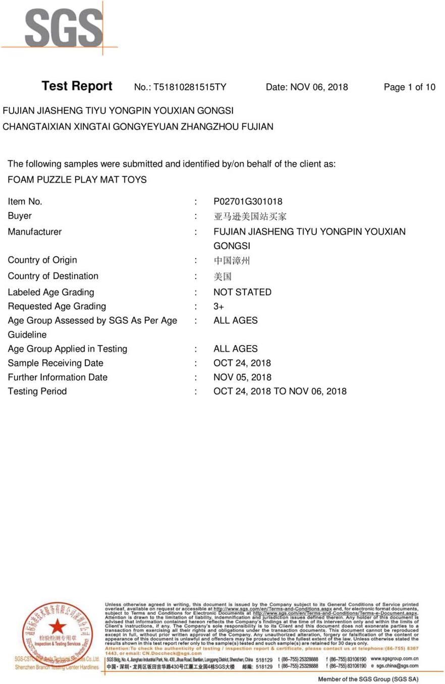 MQIAOHAM® 18 Pieces Puzzle Play Mats, Soft Baby Play Mat, Kids Interlocking Foam Floor Tiles, Toddlers Carpet Playmats G301018-103