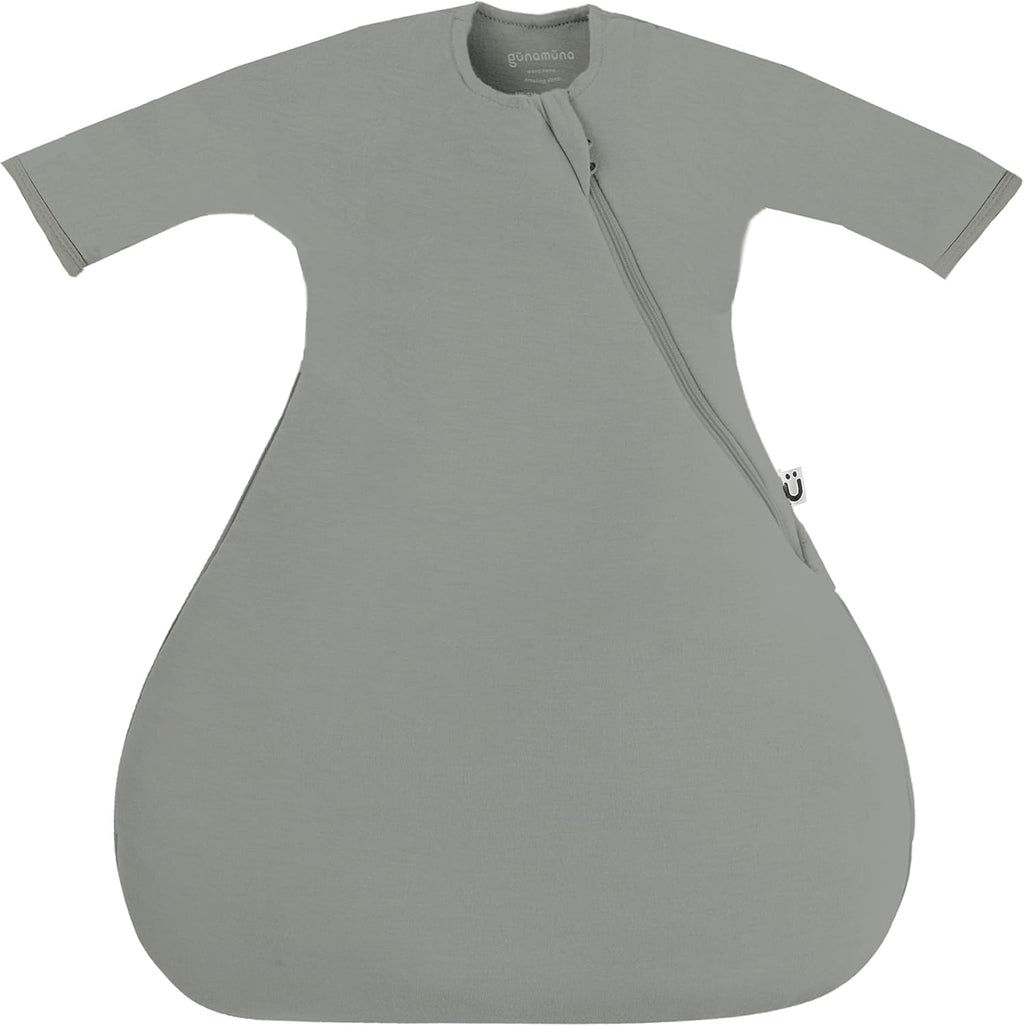 GUNAMUNA Long-Sleeve Transitional Swaddle Sleep Bag 1.0 TOG – Soothes Infants 3-6 Months, Easy Diaper Changes with WONDERZiP