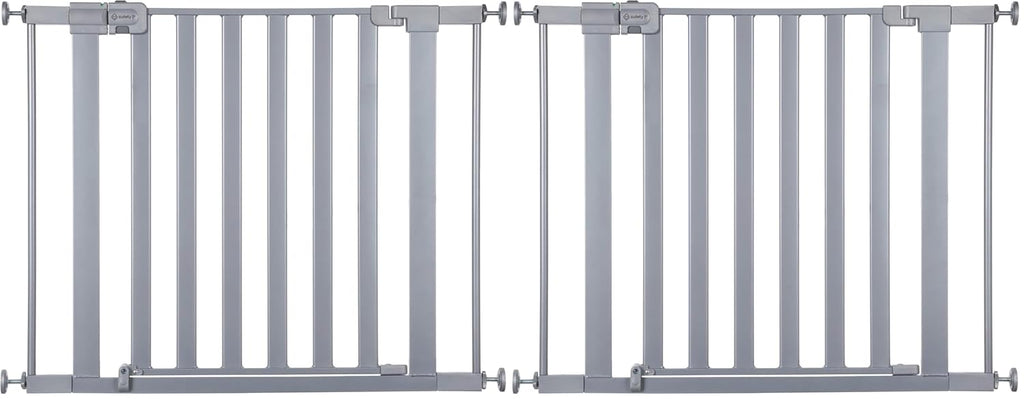 Safety 1st Walk Through Baby Gate with Door, Adjustable Pressure Mount Lift, Dog Gates, Fits 29"-38" Wide, 2-Pack, Silver