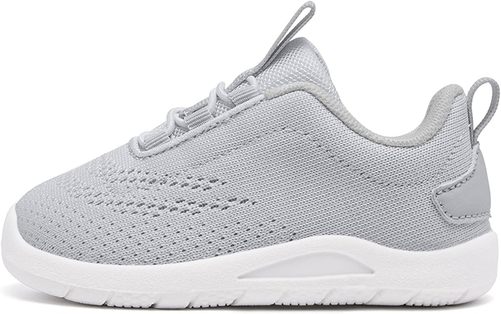 MORENDL Toddler Slip On Sneakers Baby Walking Shoes Non-Slip Breathable Unisex Pink Mesh Lace-Up Athletic Sneakers Infant Running Shoes