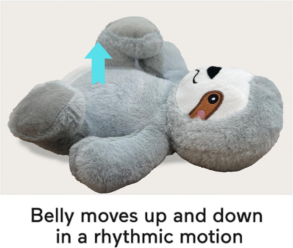Breathing Stuffed Animal,Soothing Stuffed Animal for Anxiety Relief with Realistic Breathing Motion, Calming Music, Gentle Lights,Machine Washable,Ideal for Baby Adult and Relaxation (Sloth)