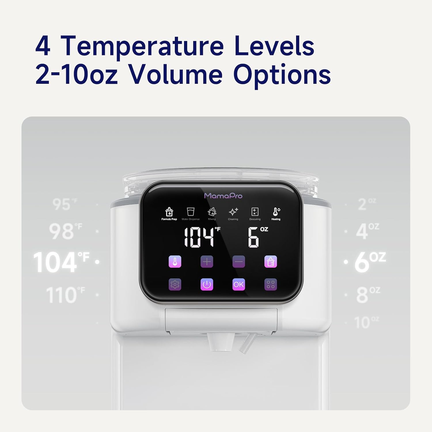 PureMix Baby Formula Dispenser - Formula Maker - Automatic Powder Blending with Accurate Temperature Control, Compatible with Most Formula Brands and Bottle Sizes
