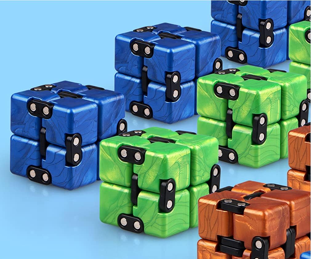 Magic Crazy Cube Stress & Anxiety Relief Toy Killing Time Fidget Toy for Kids Adults ADD ADHD (Blue)