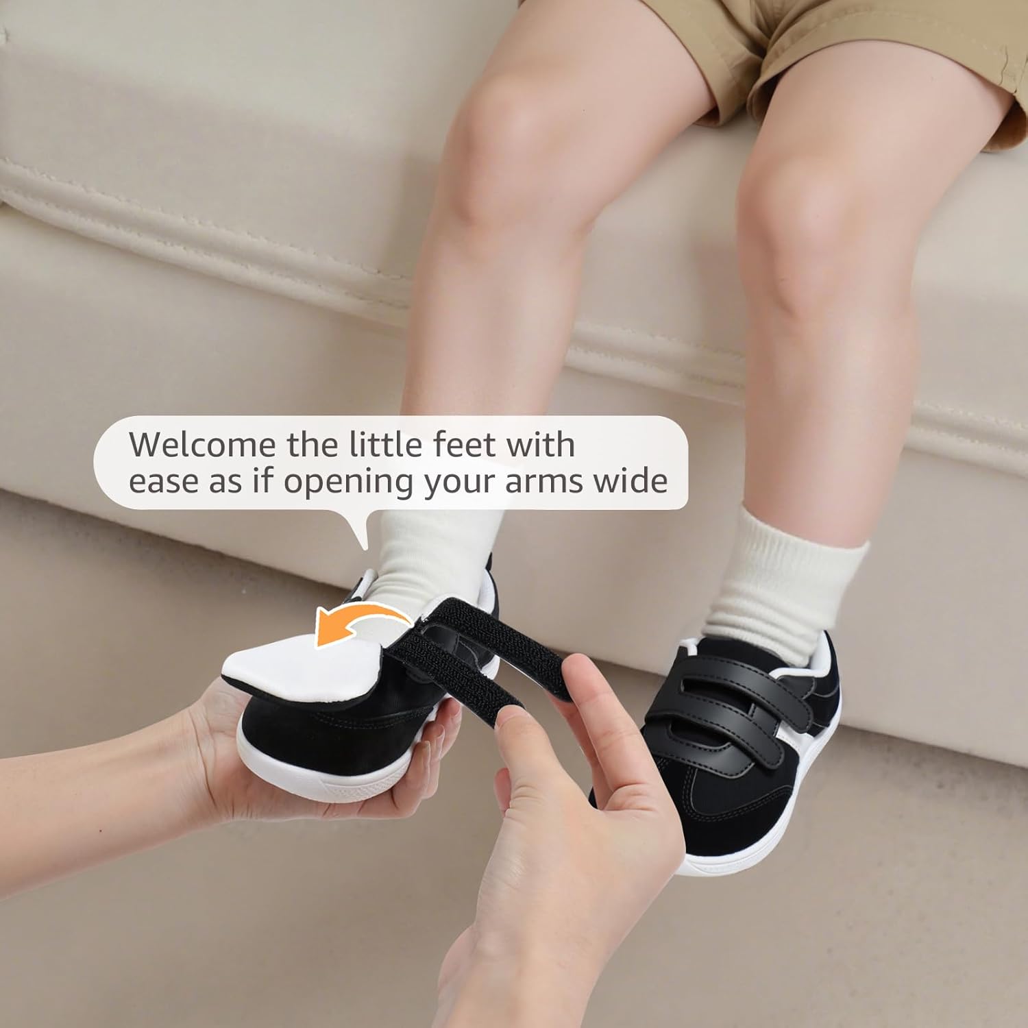 Toddler Wide Toe Box Barefoot Shoes Boys Girls Sneakers Zero Drop Kid Tennis Running Shoes Lightweight Non-Slip Comfortable Infant First Walking Shoe Outdoor Activities School