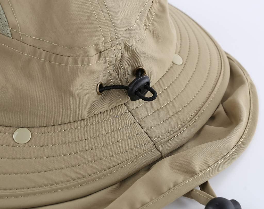 Home Prefer UPF 50+ Boys Sun Hat with Neck Flap Wide Brim Summer Beach Bucket Hat for Boys Girls Toddler Kids Safari Hat