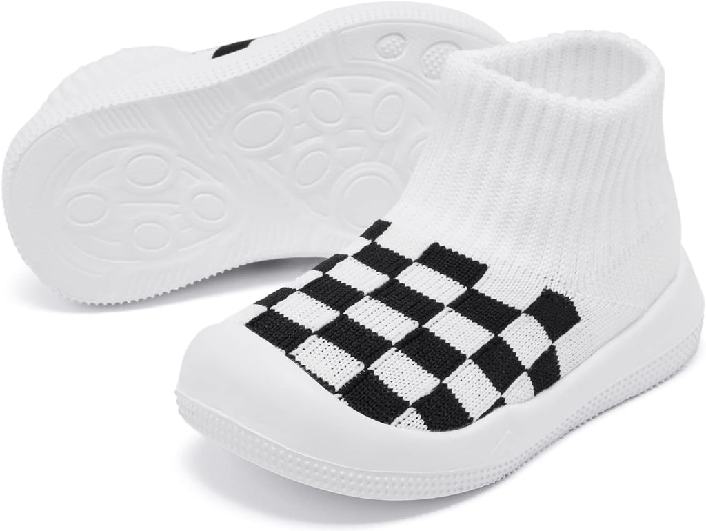 Eashi Baby Boy Girl Non-Skid Indoor Infant Walking Shoes Breathable Warm Elastic Sock Shoes with Memory Sole Protect Toes Outdoor Sneakers