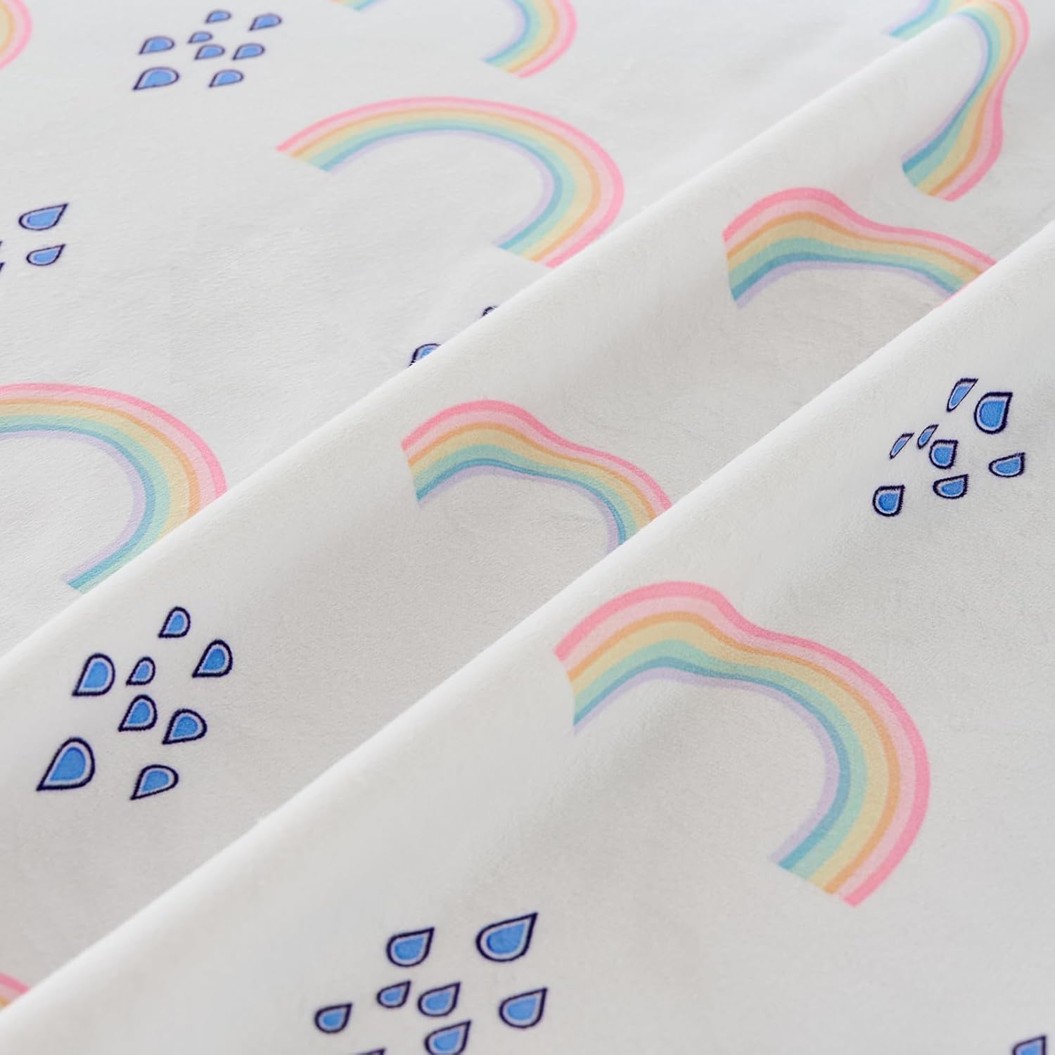 Baby Blanket 30x40 Inches Soft Double Layer Fleece Blanket with Sweet Rainbow Print Gender Neutral Crib Blanket for Infant, Toddler, Newborn Baby Girl or Boy Shower Gift