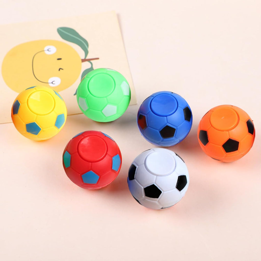 6Pcs Soccer Ball Fidget Spinners - Hand Fidget Spinner Soccer Balls,Stress Relief Football Toys Rotatable Fidget Soccer Balls,Relief Vent Toys Desk Fidget Toys(3.5/5.5cm)