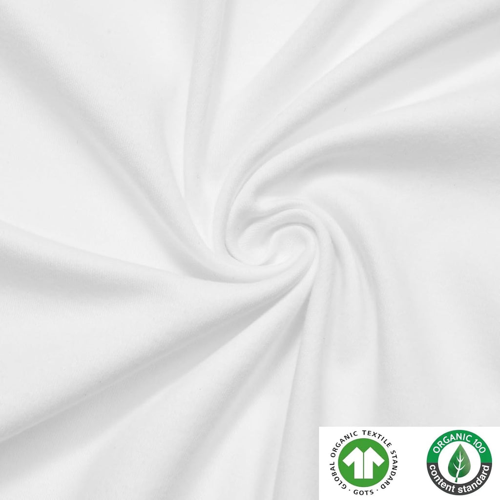 Aablexema 3-Pack Organic Cotton Baby Footless Pajamas with Mitten Cuffs, 2-Way Zipper Romper Sleepers