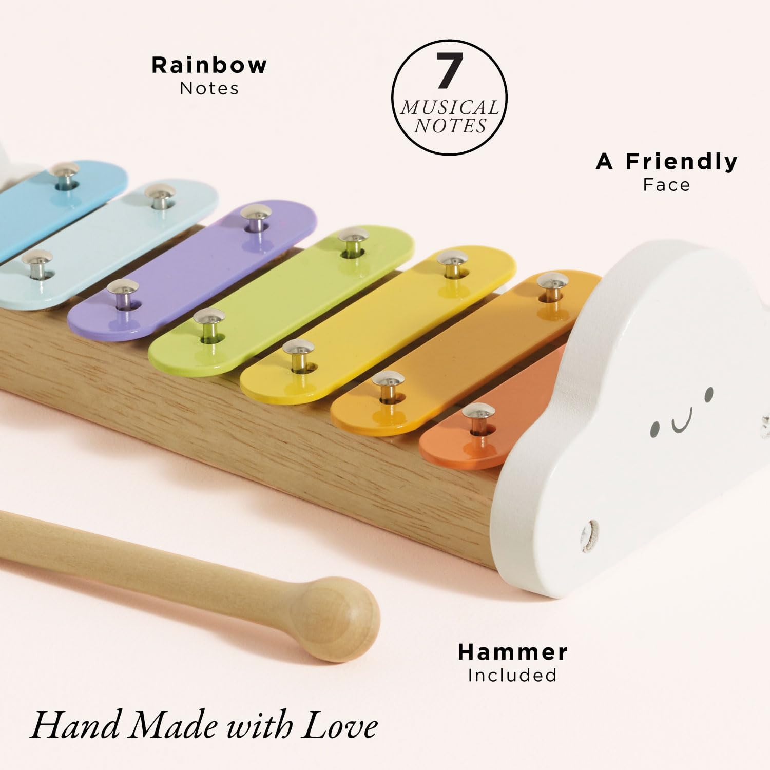 Le Toy Van – Wooden Musical Xylophone | Girl & Boy Colourful Musical Toy with 7 Delightful Sounding Notes – Suitable for 18+ months