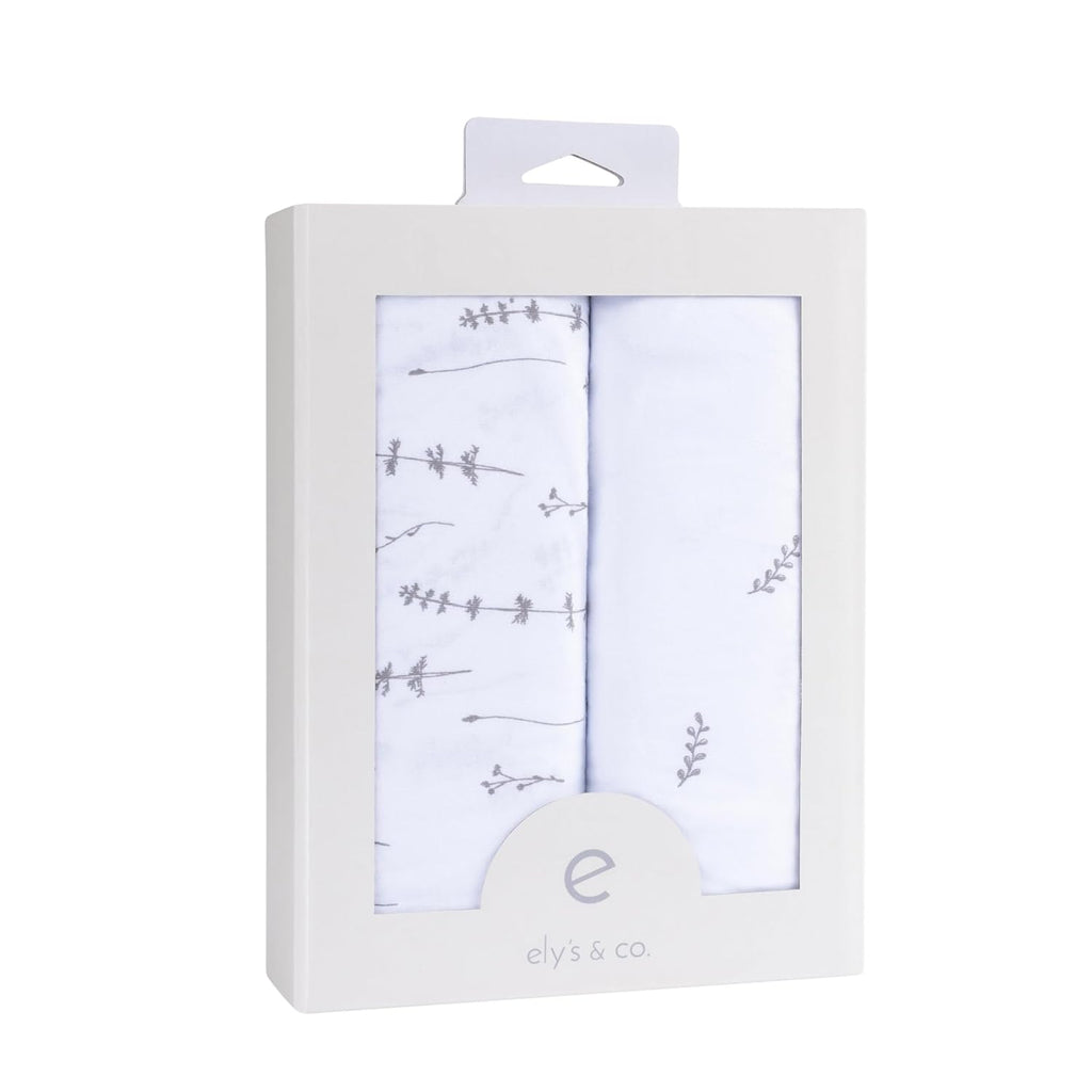 Ely’s & Co. Changing Pad Cover, Diaper Changing Table Sheets, 2 Pack, Cradle Sheet Set for Baby Boys/Girls, 100% Jersey Knit Cotton, Forest Grey Collection, 32”x16”x5”