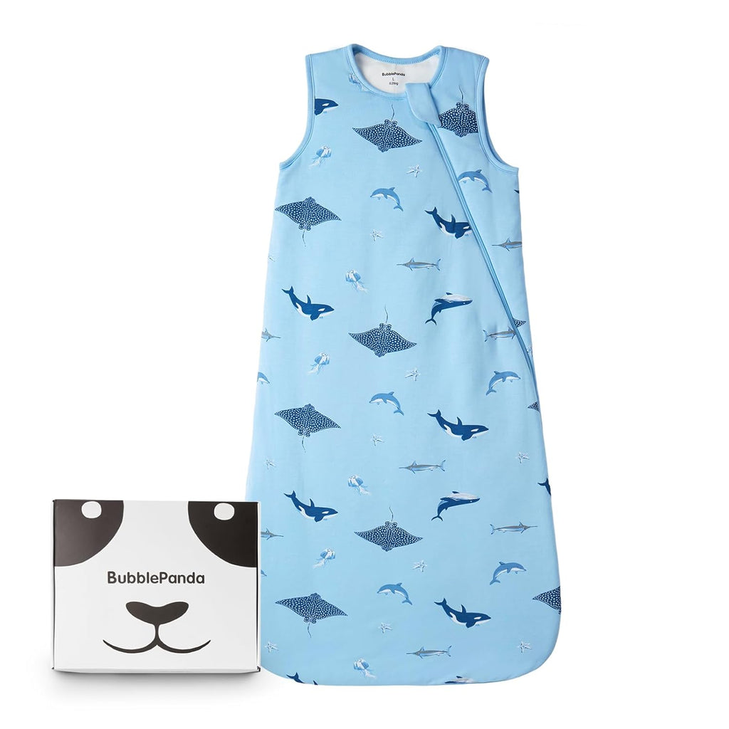 BubblePanda Rayon Made from Bamboo Sleep Sack 2t-3t 0.5 Tog Soft Lightweight Toddler Sleep Sack 24-36 Months for Babies 2-Way Zipper Wearable Blanket Baby 3t