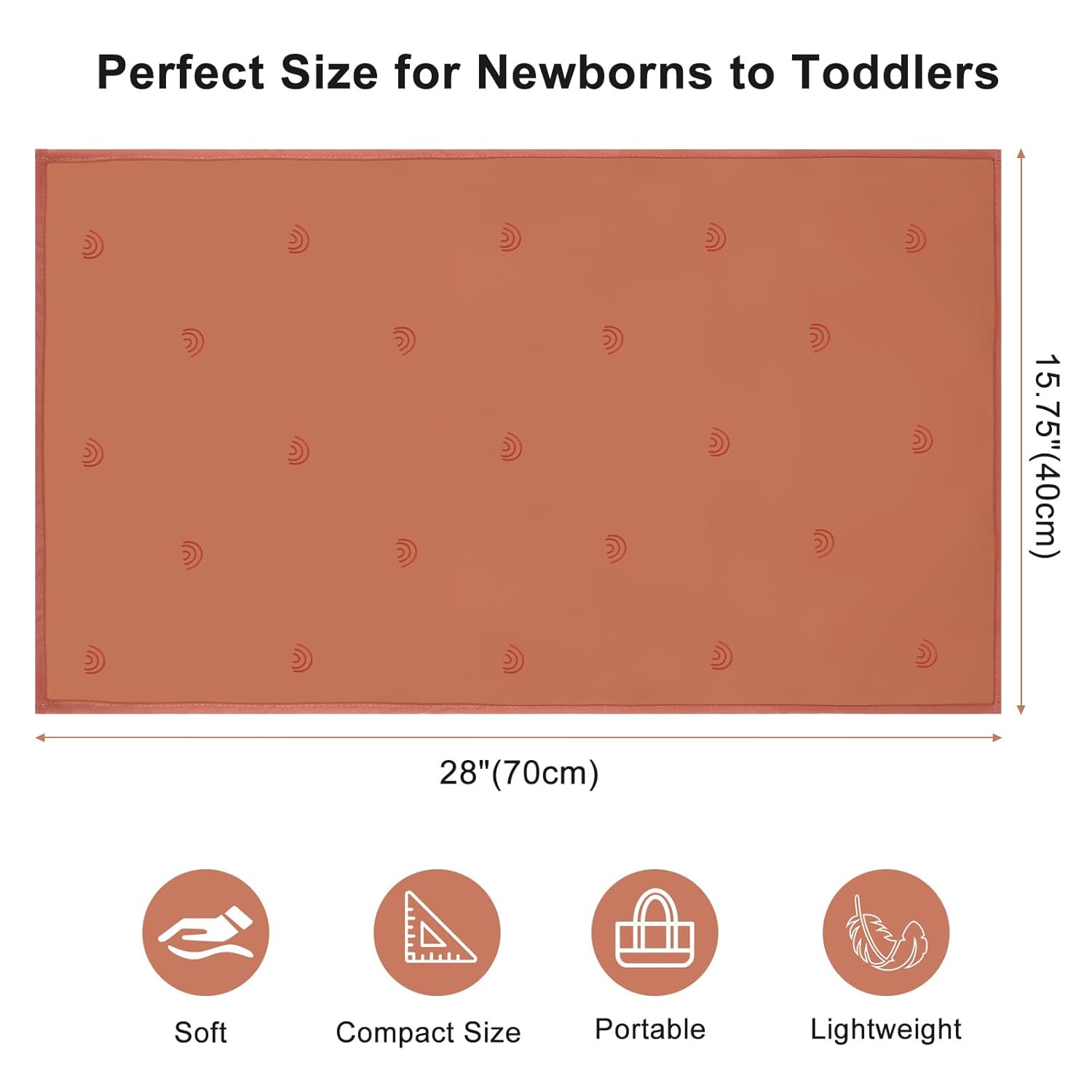 Vegan Leather Baby Changing Mat - Wipeable Portable Changing Pad 2 Pack, Foldable Travel Changing Mat for Baby, Newborns Toddlers Shower Gifts (Rainbow&Elephant,15.75"*28")