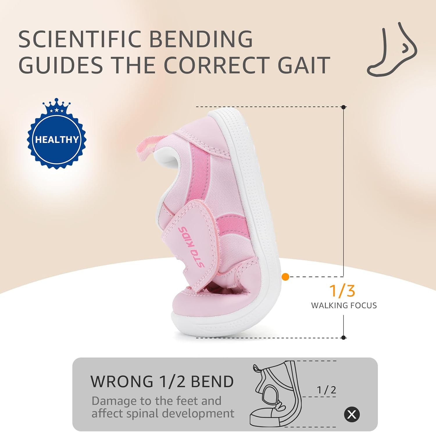 Toddler Wide Toe Box Barefoot Shoes Boys Girls Sneakers Kids Tennis Shoes Preschool Non Slip Lightweight Comfortable First Walking Shoes Running Outdoor Activities