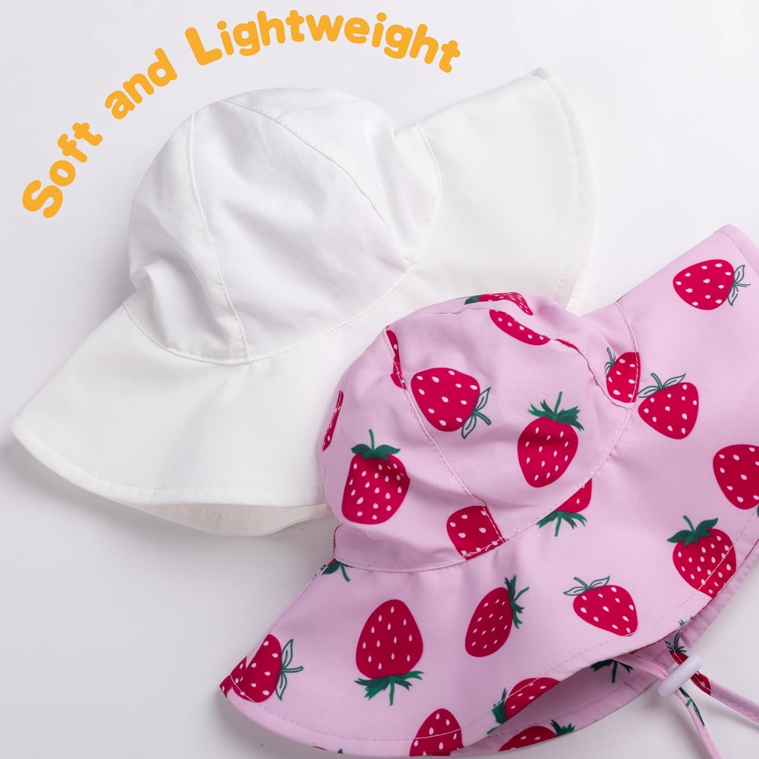 Baby Sun Hat Toddler Girl Beach Hat Adjustable Outdoor Summer Hat UPF 50+ Sun Protection Wide Brim Infant Kids