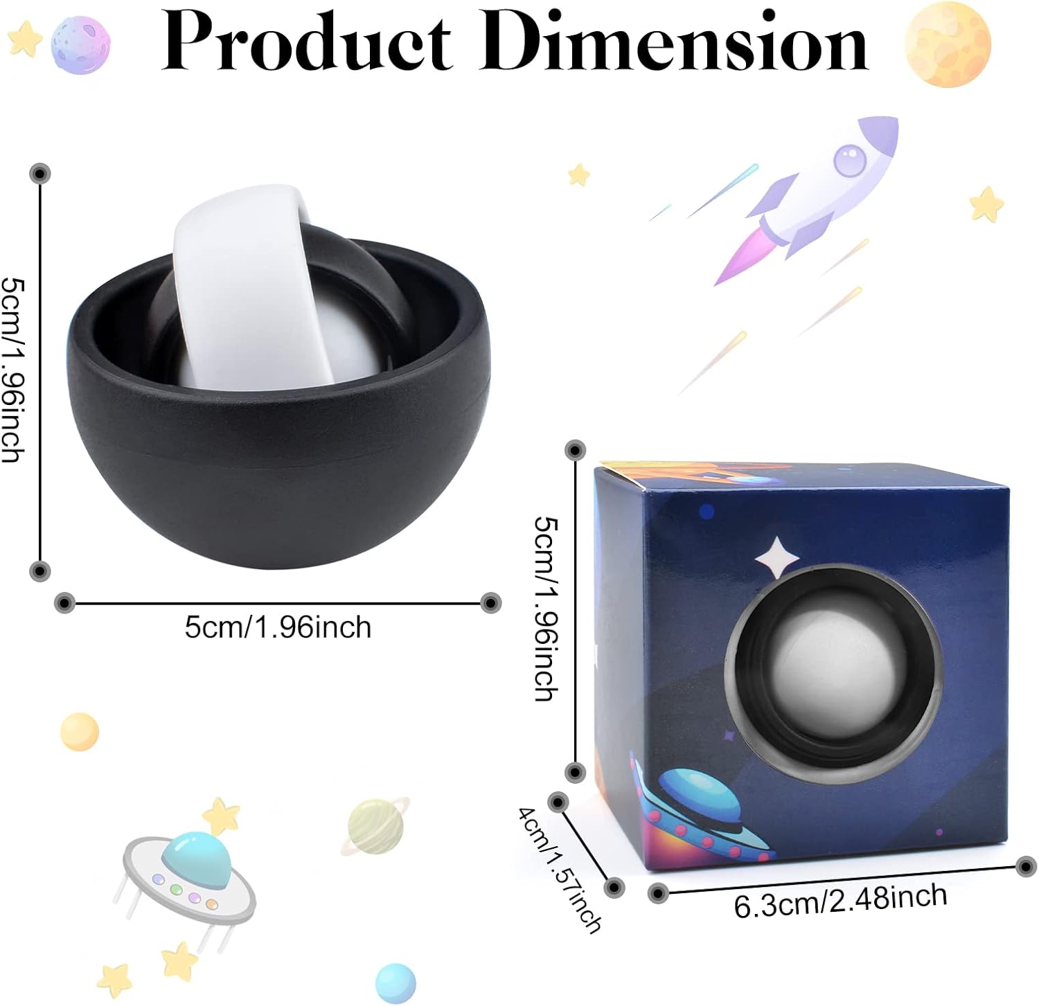 Fidget Toy for Adults, Fidget Gyro Toys, Gift Ideas Fidgets Gifts for Boys Girls Teens Kids, ADHD Autism Stress Relief Finger Toy Hand Fidget Spinner