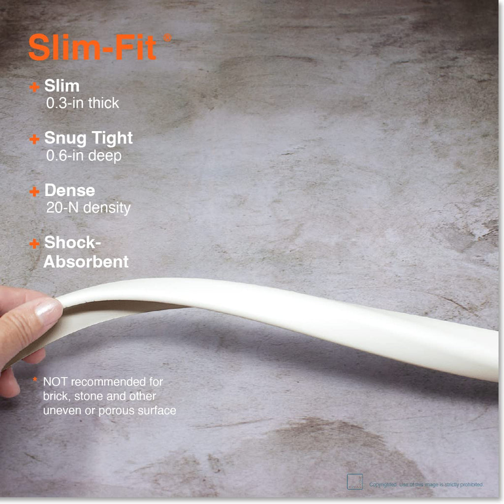 Roving Cove Slim-Fit Edge Protector for Baby Proofing (9ft Small Edge Only), Soft Rubber Foam, Furniture Edge Bumper Guard, Desk Edge Cushion, 3M Adhesive, Oyster White (Off White)