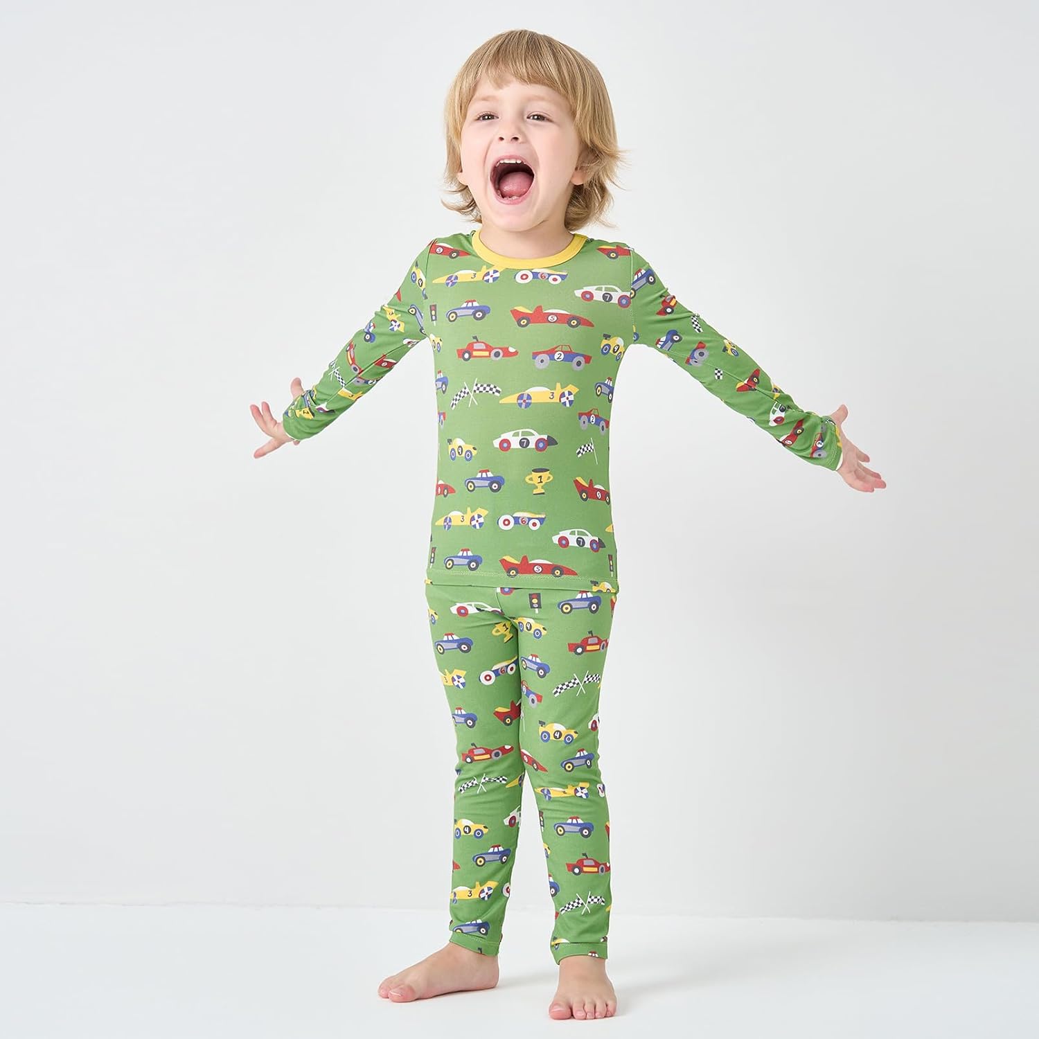 pureborn Baby Viscose From Bamboo Pajamas Set Pjs - Kids Toddler Girl Snug Fit Viscose Sleepwear 2pcs 18M-8Y