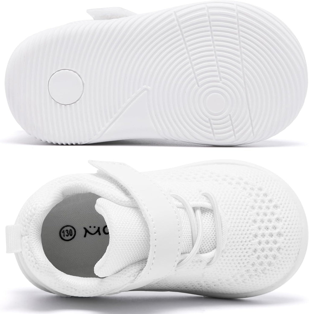 MORENDL Toddler Sneakers Baby Boys & Girls Barefoot Shoes Lightweight Breathable Walking Running Tennis Athletic Sport Shoes