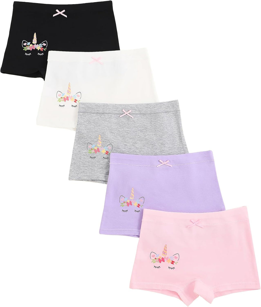 CHUNG Toddler Little Girls Kids Briefs Panties Soft Cotton Boyshort Underwear Pack Big Girl Daily Cute Pattern