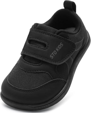 Toddler Wide Toe Box Barefoot Shoes Boys Girls Sneakers Kids Tennis Shoes Preschool Non Slip Lightweight Comfortable First Walking Shoes Running Outdoor Activities