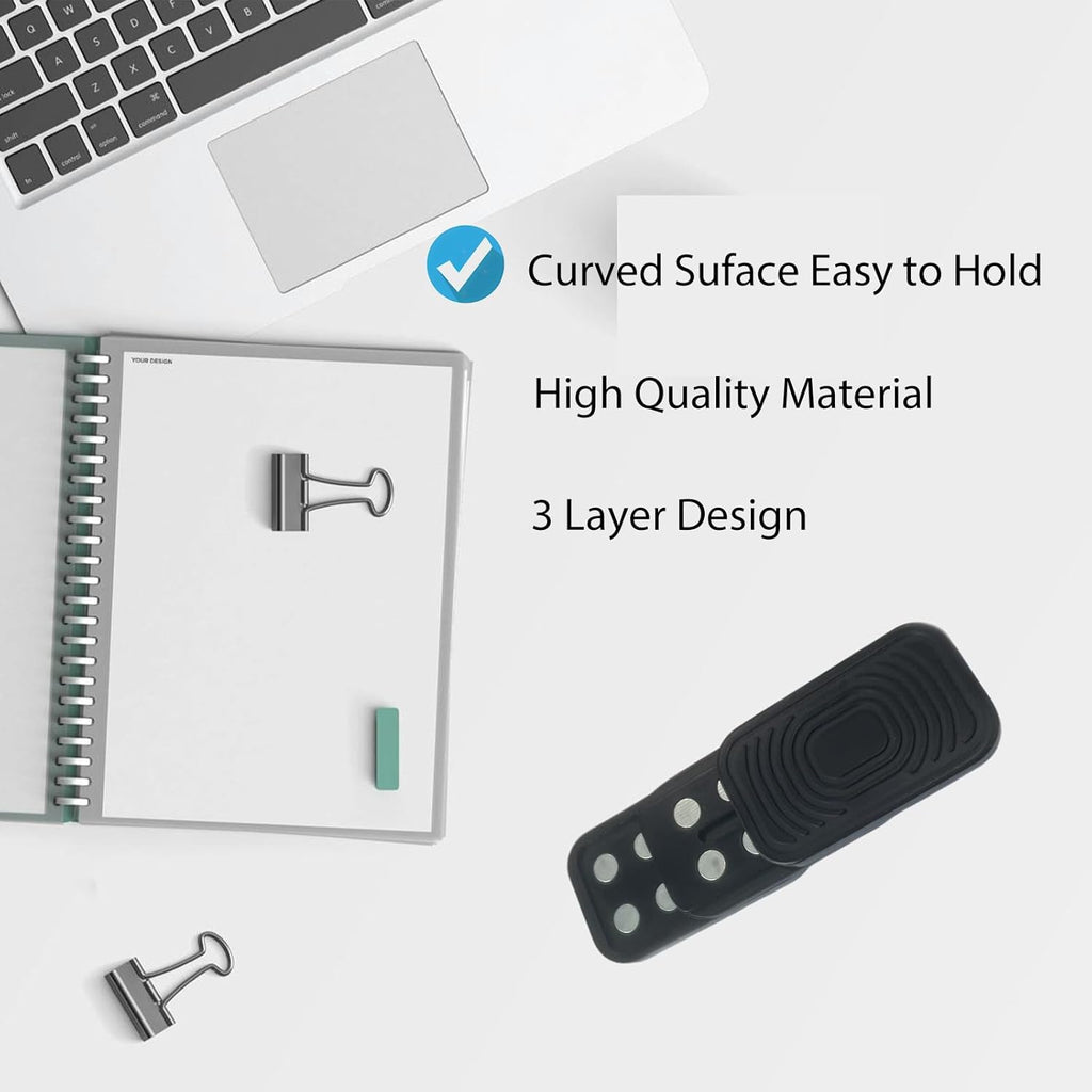 Fidget Slider 3 Layer EDC Gadgets Toy, Metal Magnetic Haptic Fidget Toys for Adults Anxiety/ADHD/Stress Relief, Gift for Boyfriend, Husband and Father (Black)